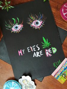 'Your Eyes Are Red' Emma Lillian Art Original Painting